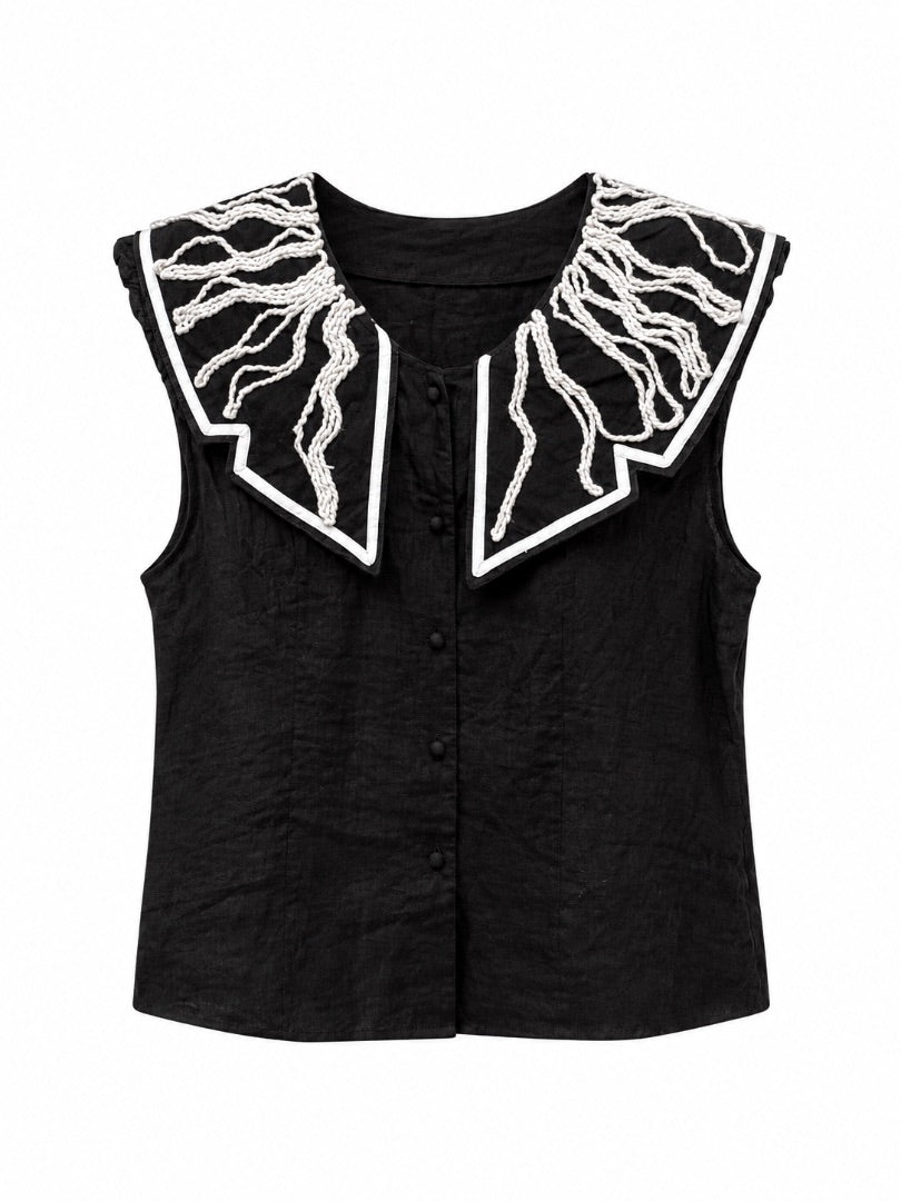 Marino c/blanco Blusa Quiltre - Huaman