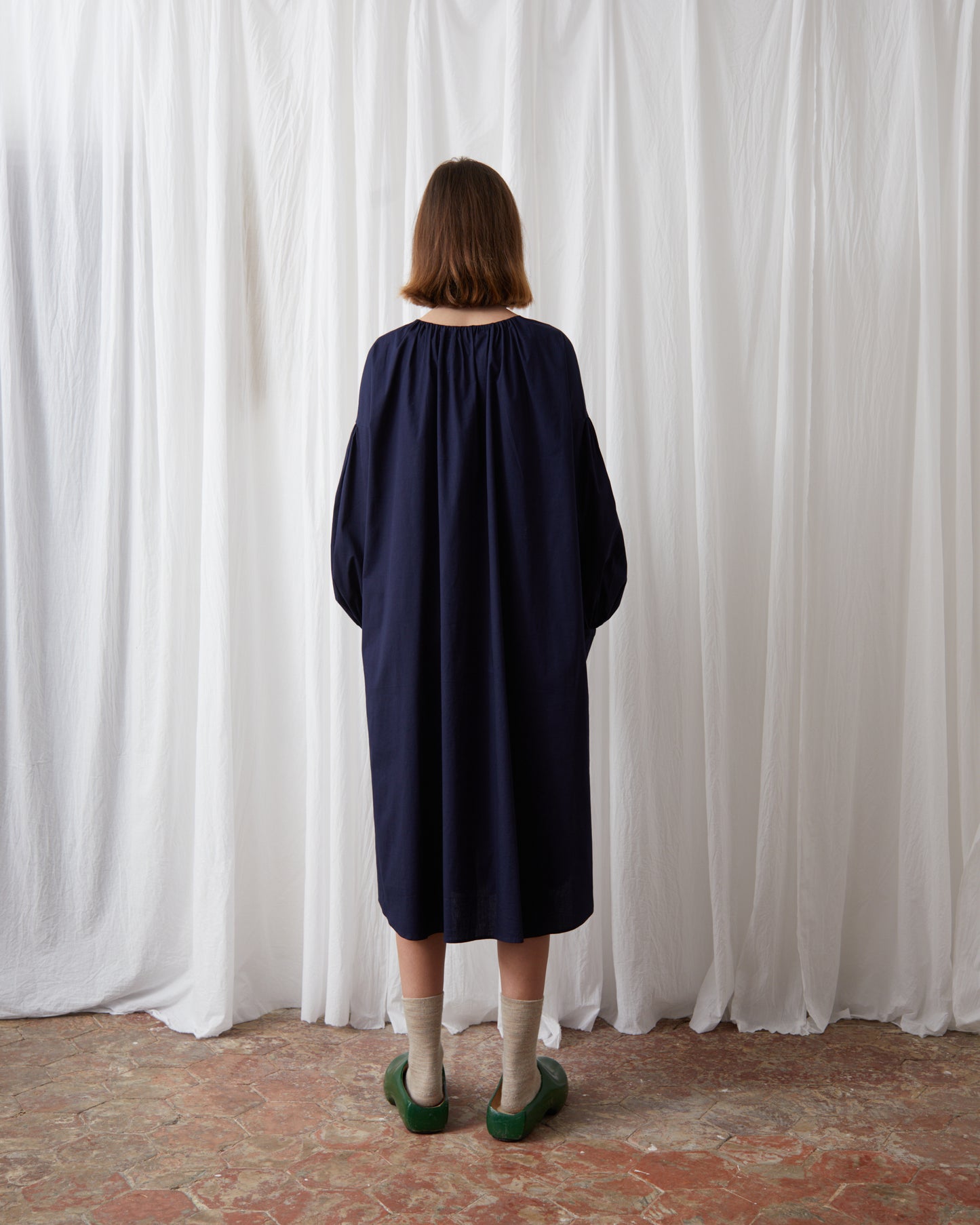 Navy Dress Puff Blouse - Studio De Lostanges