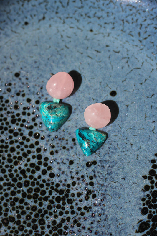 Quartz Rose & Chrysocolle - Bruta