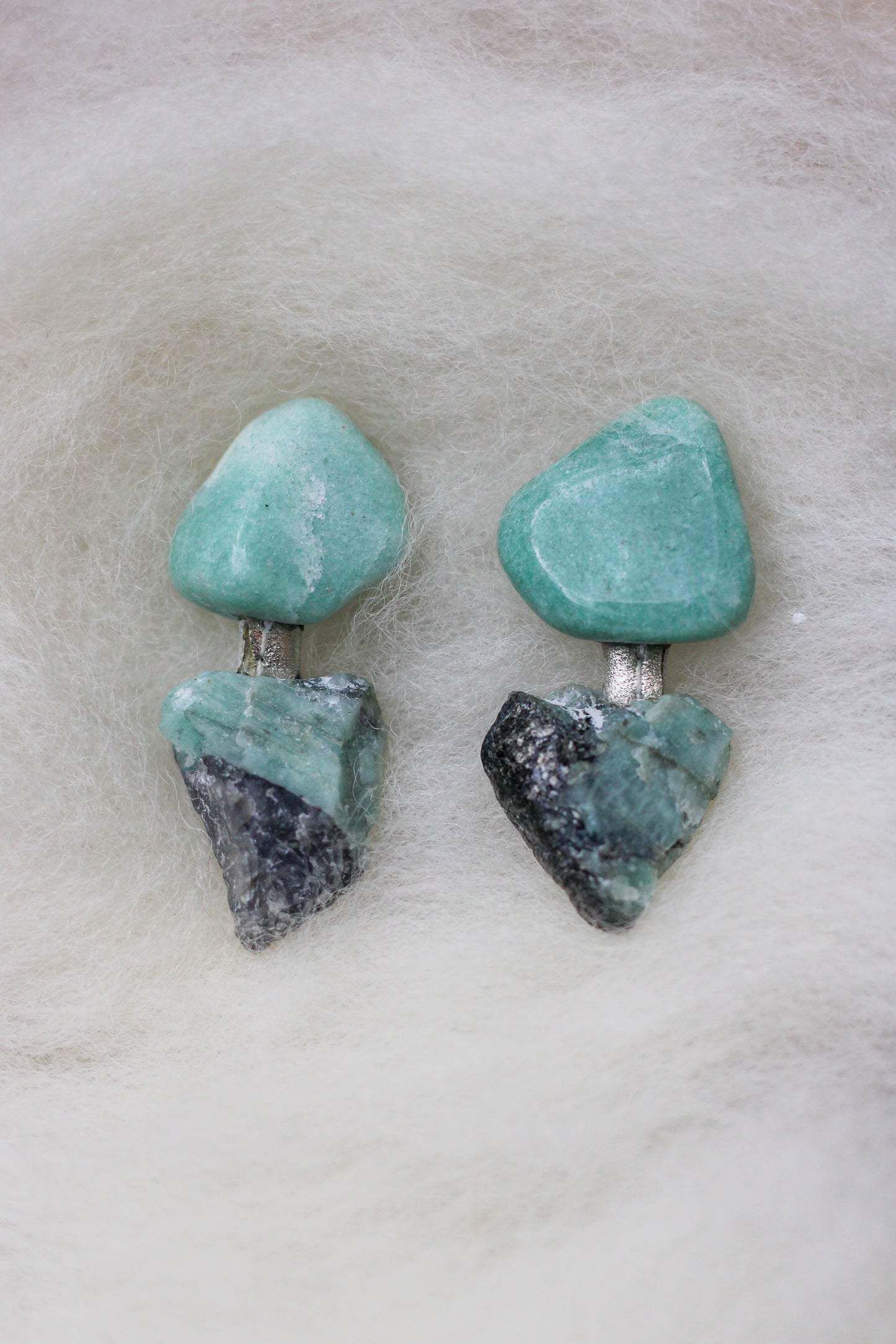 Emerald & Amazonite Earrings - Bruta