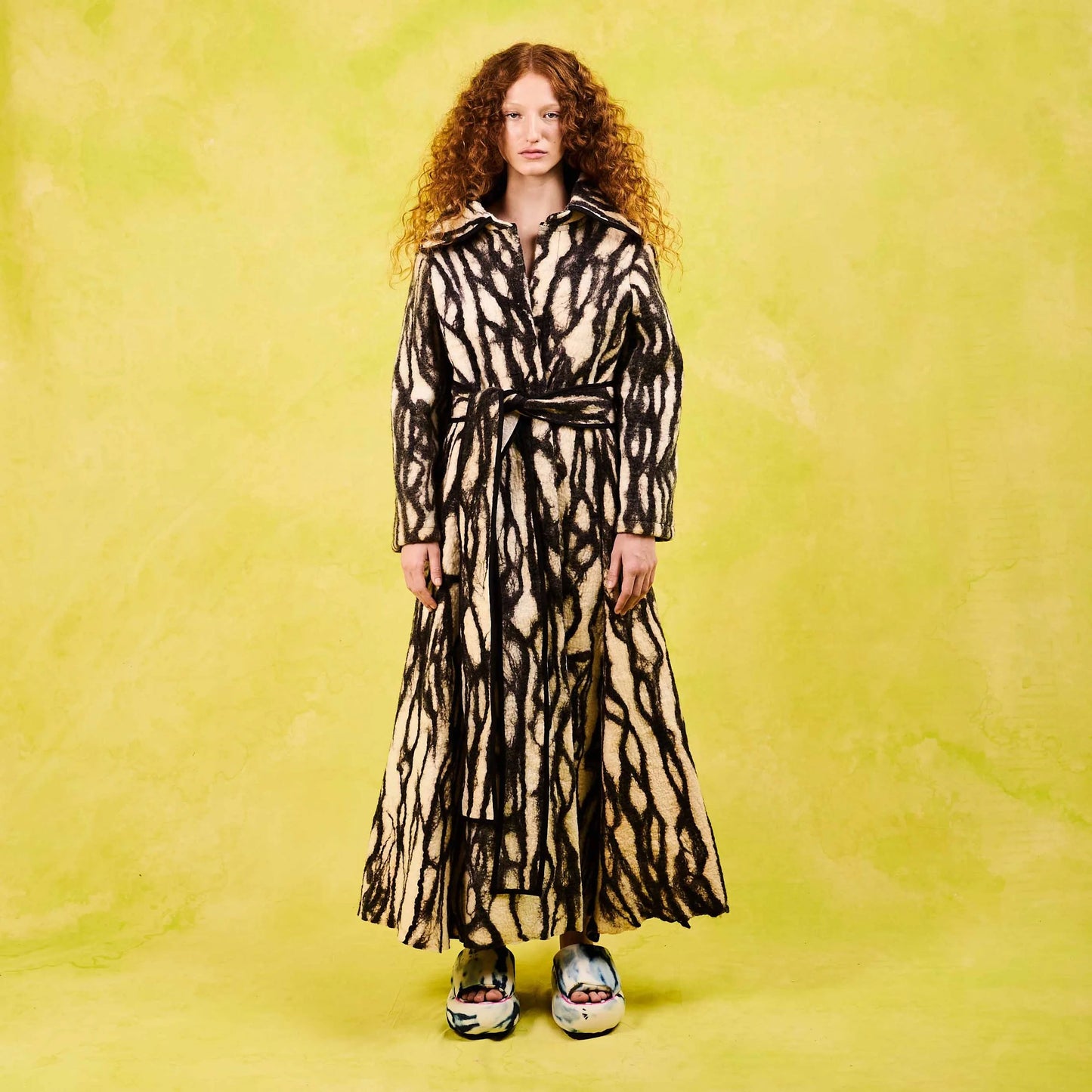 Felted Zebra Coat