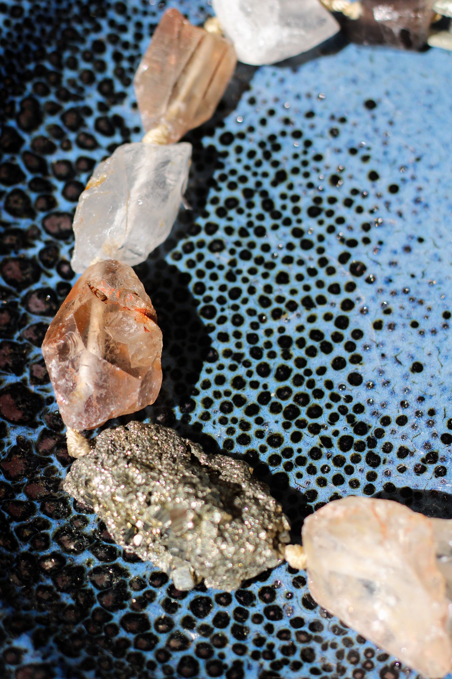 Smoky Quartz & Pyrite Necklace - Bruta