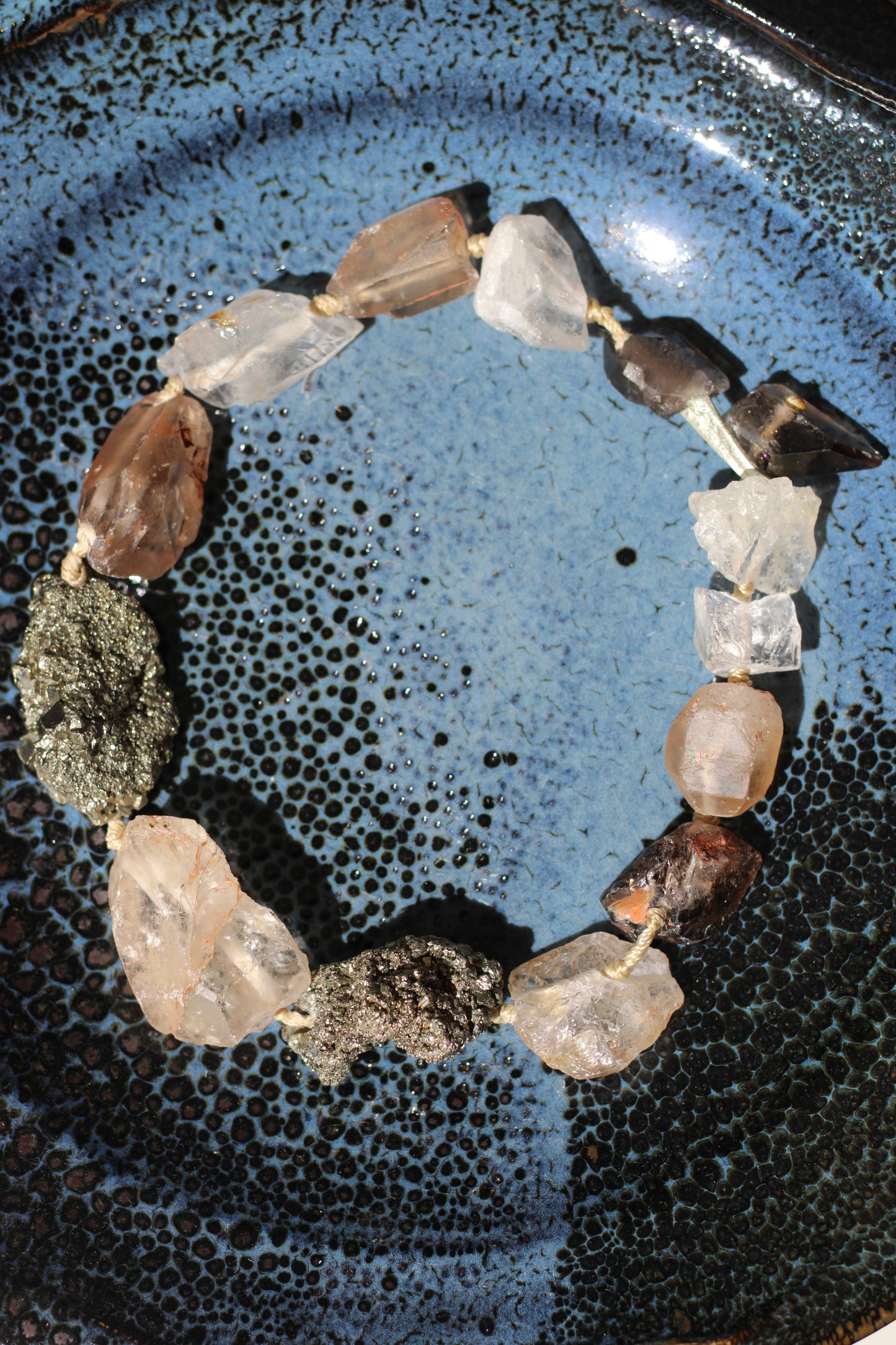Smoky Quartz & Pyrite Necklace - Bruta