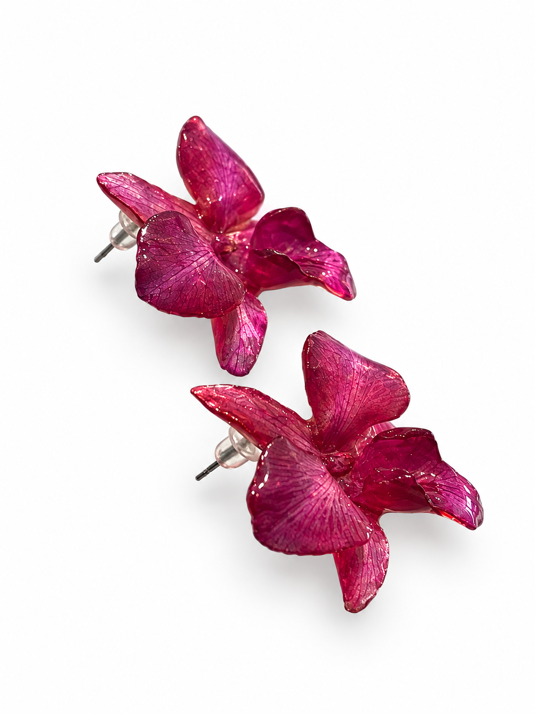 Floral Earrings Sparkling Magenta - Softenheart