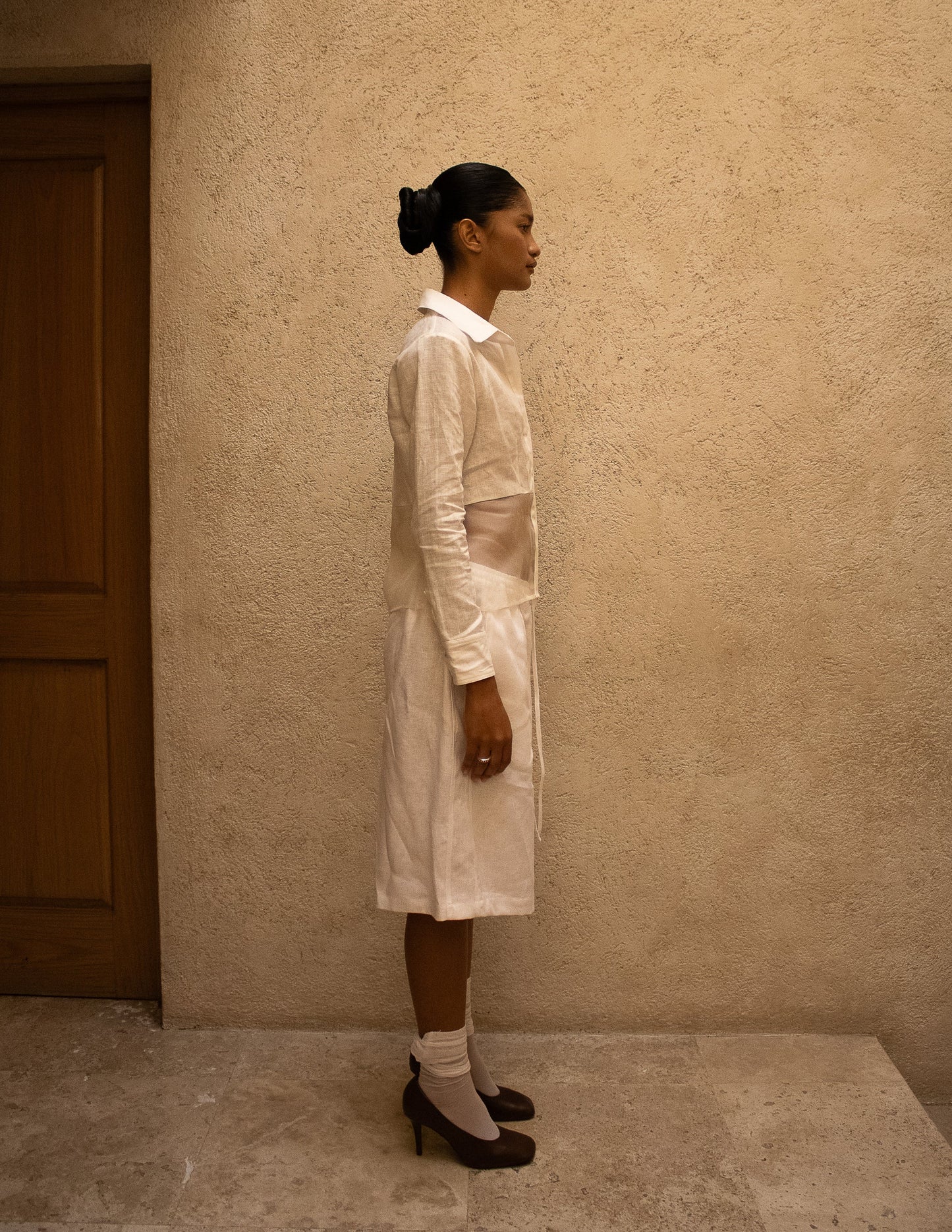 Linen-Organza Shirt - A.B.L