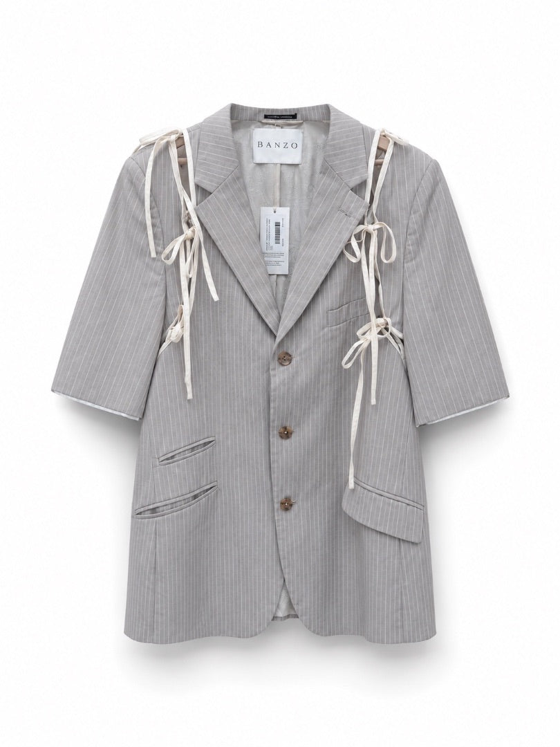 SHORT SLEEVE APRON BLAZER - Multi