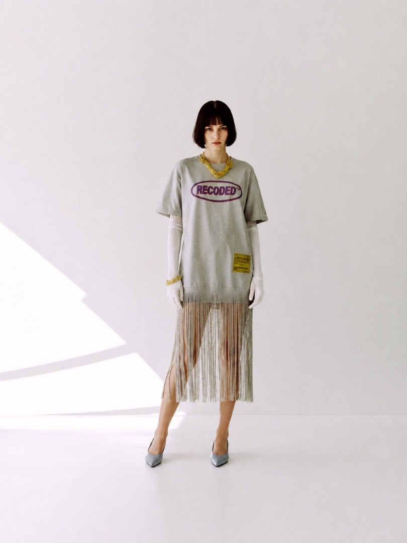 Recoded Fringe Tee Dress - Aalto