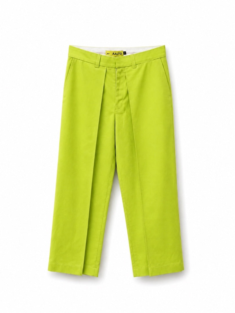 AALTO Lime Chino Pleat Pant