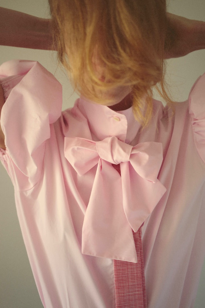 Blusa Empireo Rosa / Vichy rojo
