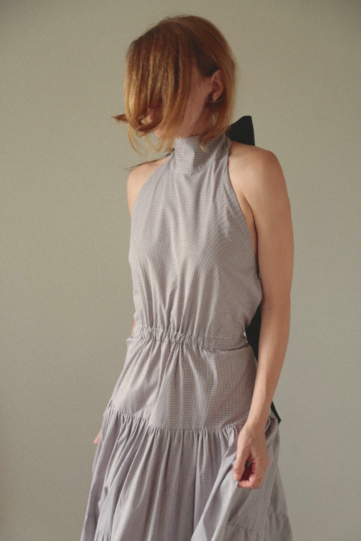 Vestido Avignon Vichy Marron / Marron
