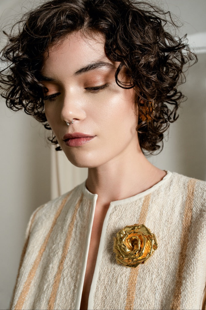 Danielle Lafaurie Oro Broche Rosa