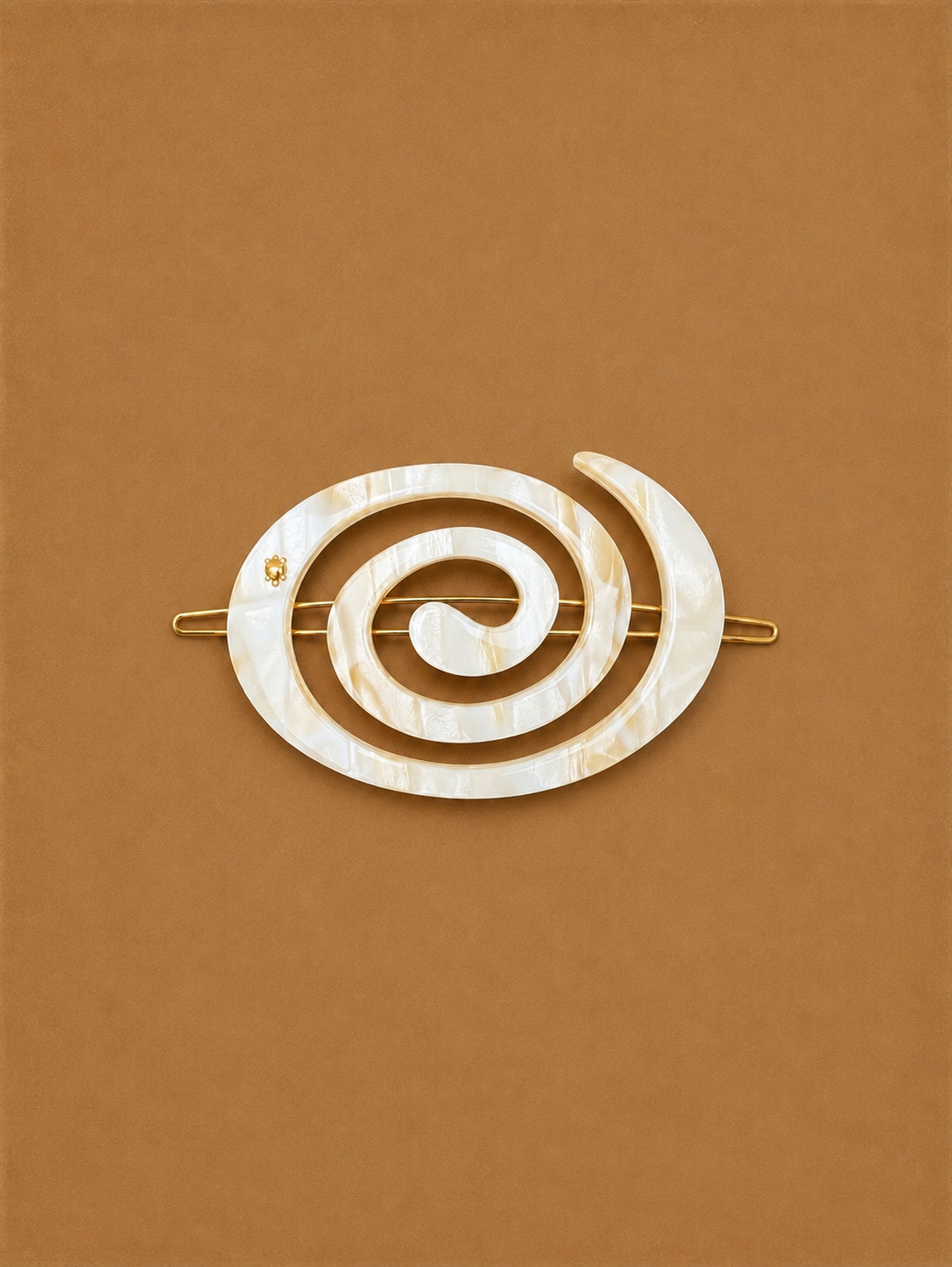 Spiral Clip Large Nougat - Turtle Story