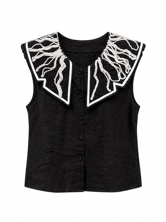 Marino c/blanco Blusa Quiltre - Huaman