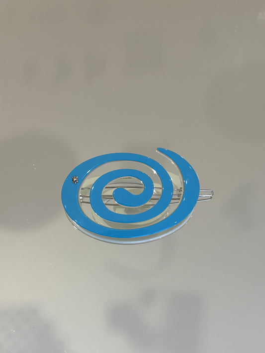 Large Spiral Clip Blue