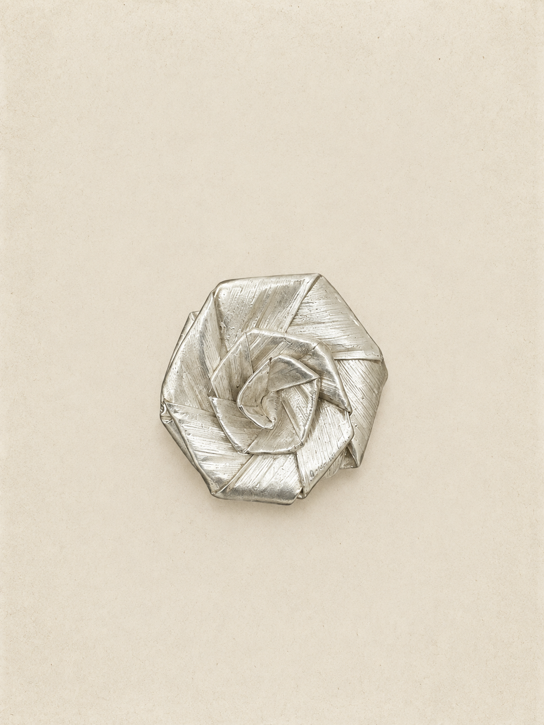 Rose Broche Silver - Danielle Lafaurie