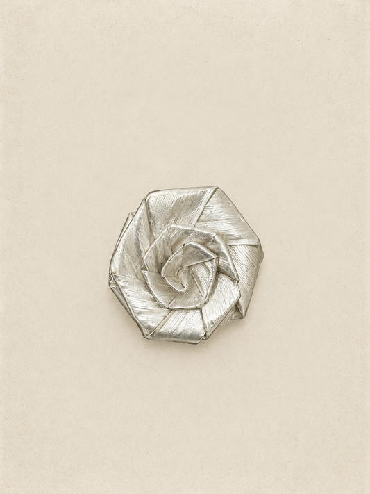 Rose Broche Silver - Danielle Lafaurie