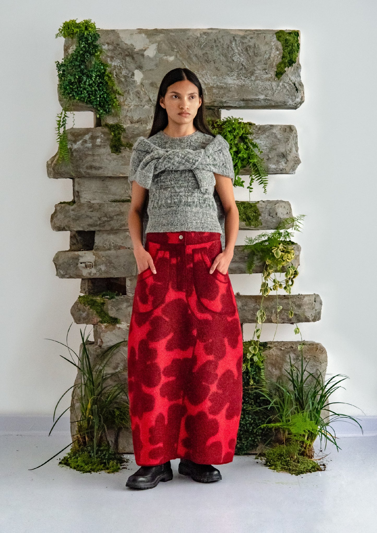 Cargo Felted Skirt - Mozhdeh Matin