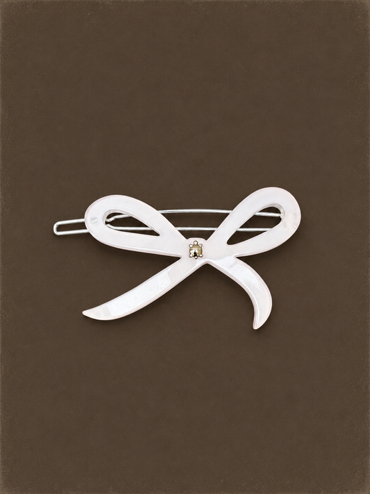 Ribbon Side Clips Soft Pink - Turtle Story