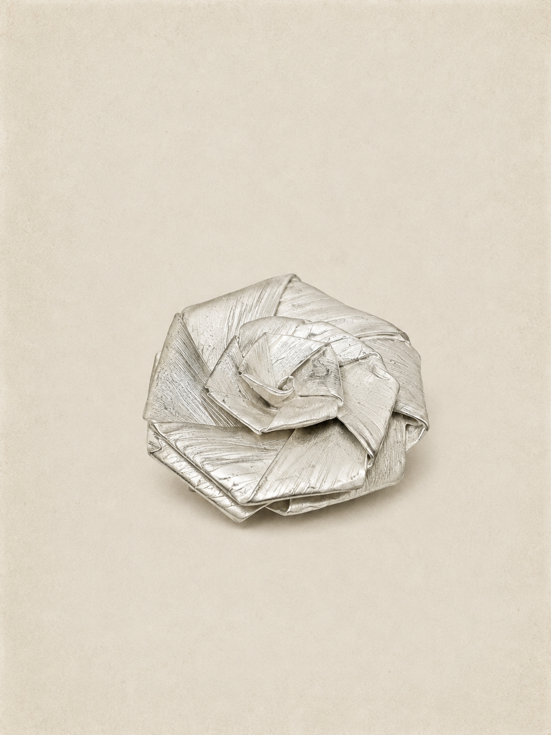 Rose Broche Silver - Danielle Lafaurie