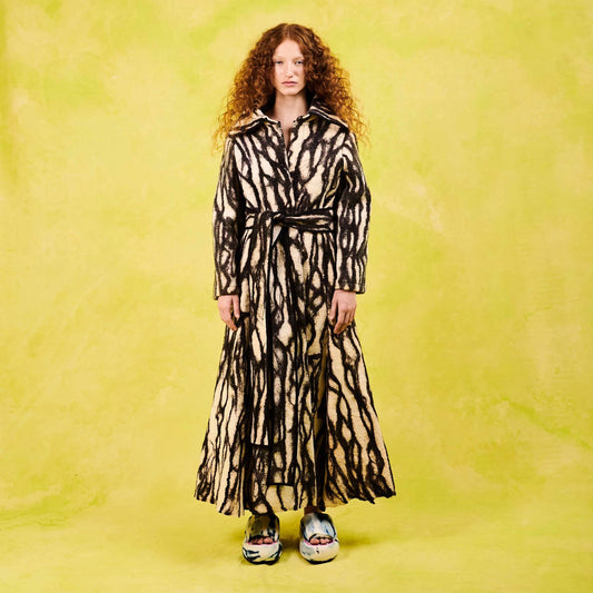 Felted Zebra Coat