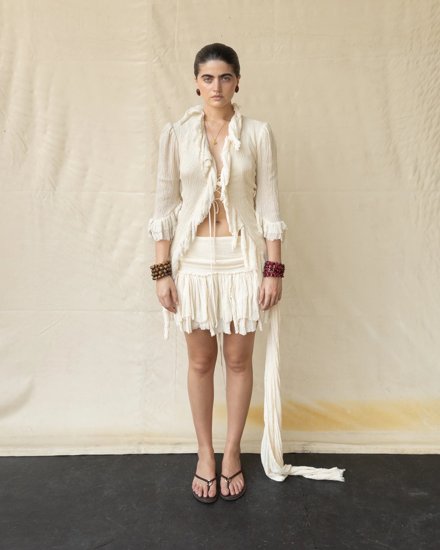 Cotton Tied Skirt - ABL Estudio