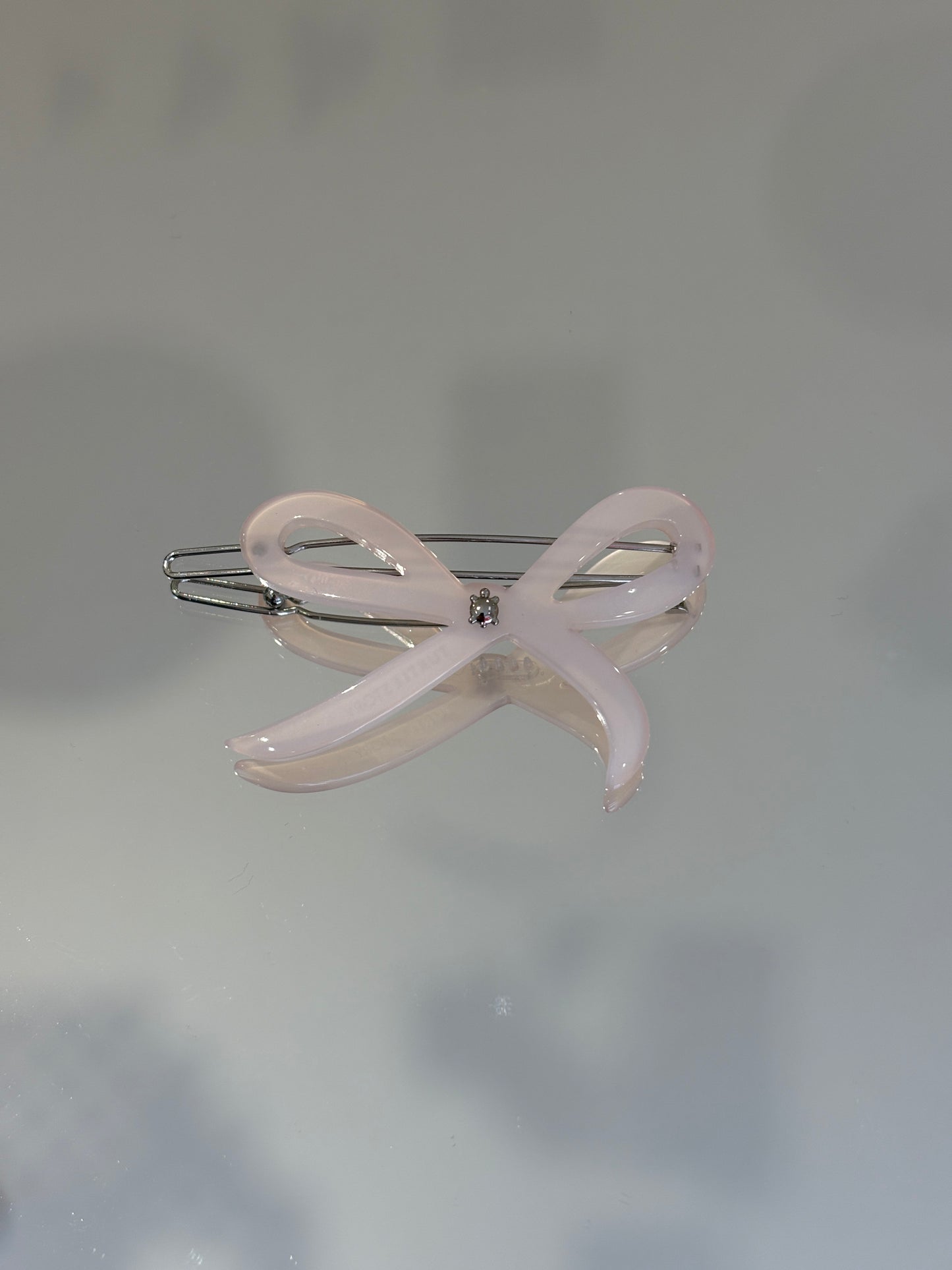 Ribbon Side Clips Soft Pink