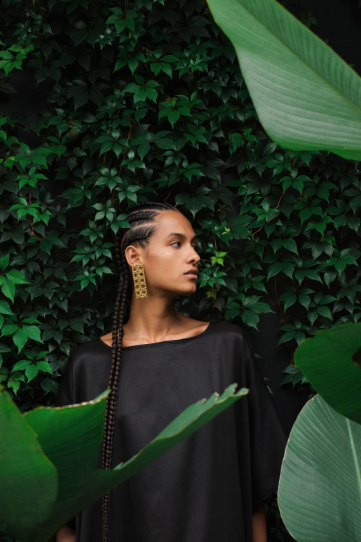 Danielle Lafaurie Oro Broche Mimbre Rectángulo