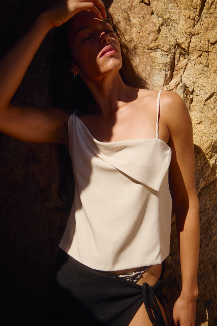 Pera Top - Shimmer White