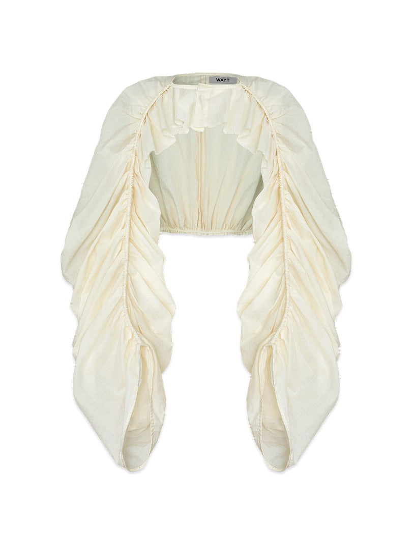 Cabriole Ruched Voile Bolero