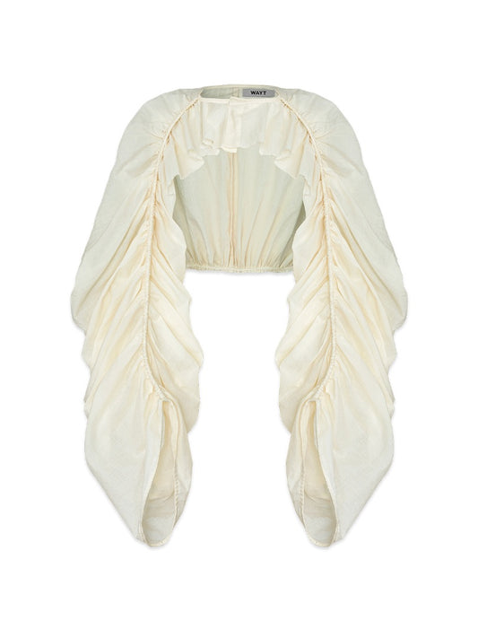 Cabriole Ruched Voile Bolero