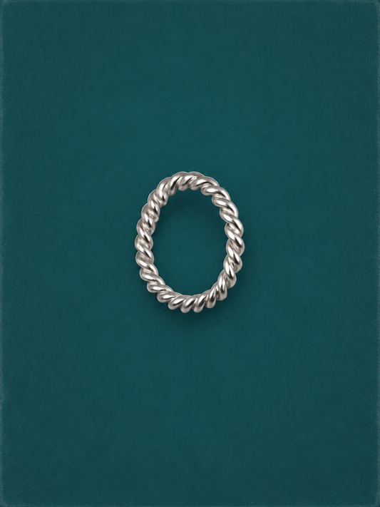 Bague petite Torsade Argent 925 - Mermere