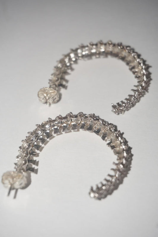Rattlesnake Hoops - Mother Silver