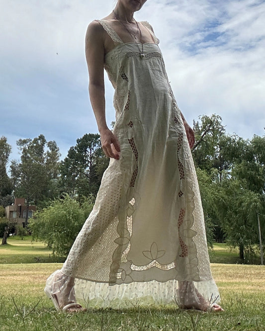 VESTIDO MANANTIALES - BLANCO