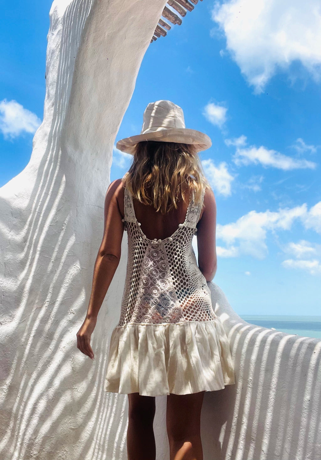 VESTIDO STELLA BALLOON - CRUDO