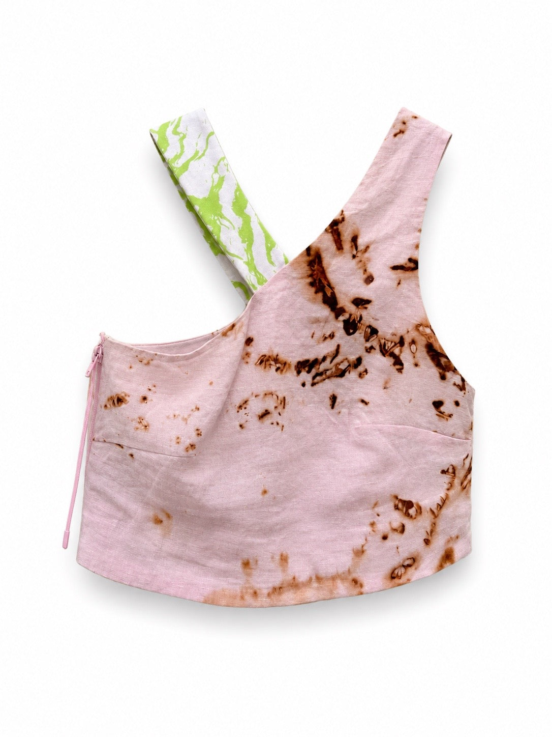 Pink Linen Oxide Top - Clara Pinto