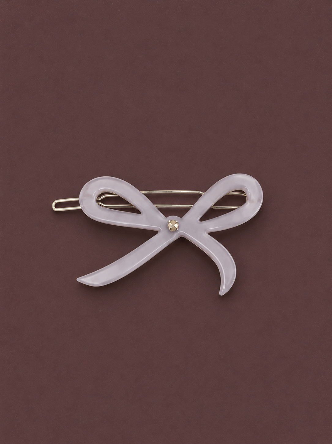 Ribbon Side Clips Velvet Gray - Turtle Story