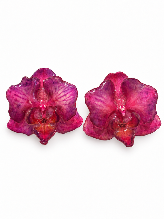 Floral Earrings Magenta - Softenheart
