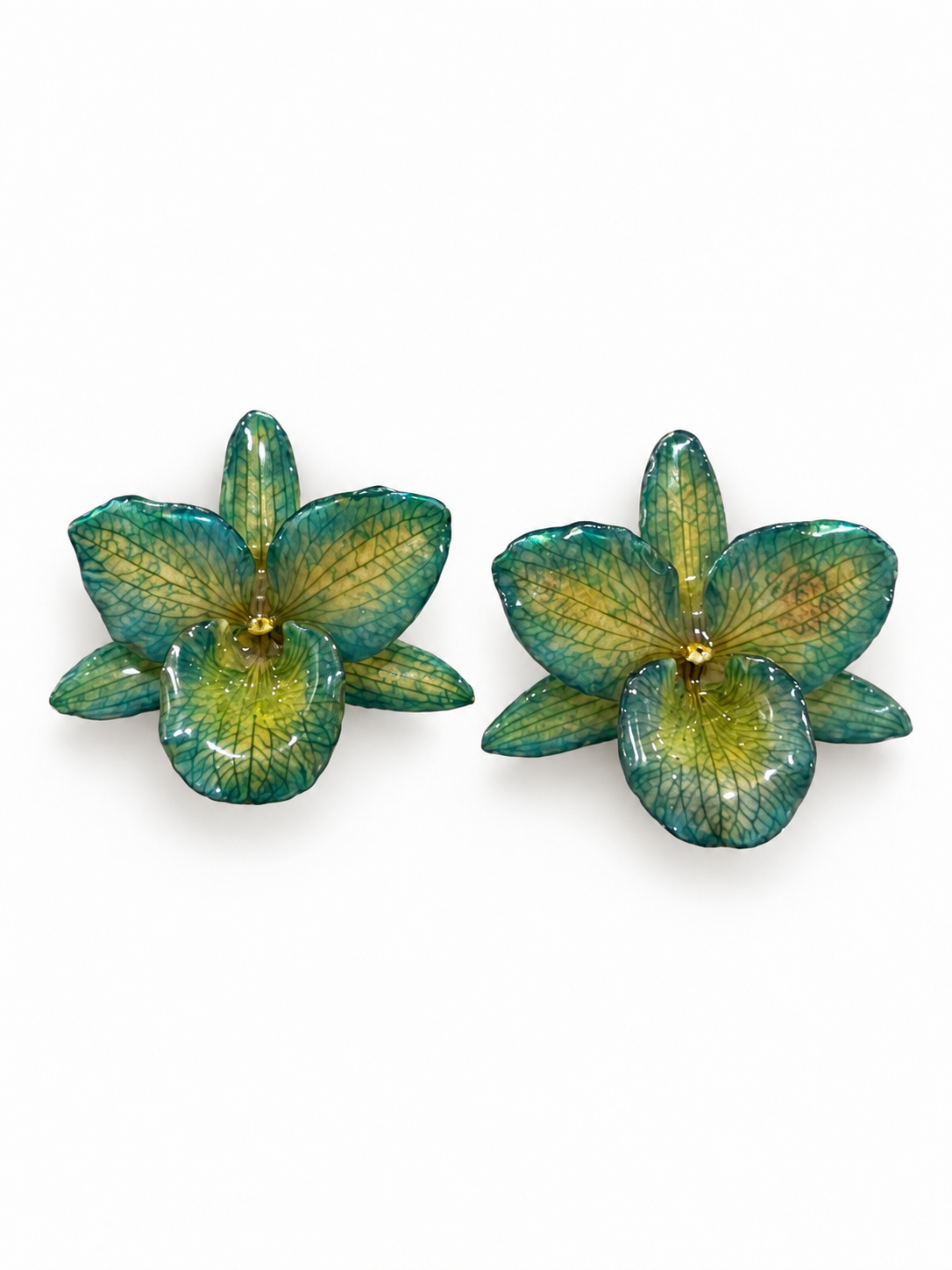 Floral Earrings Green - Softenheart