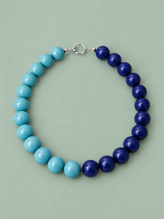 Origen Necklace Light/Dark Blue - Sea You Free