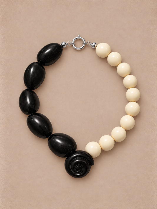 Oriana Necklace Black/White - Sea You Free