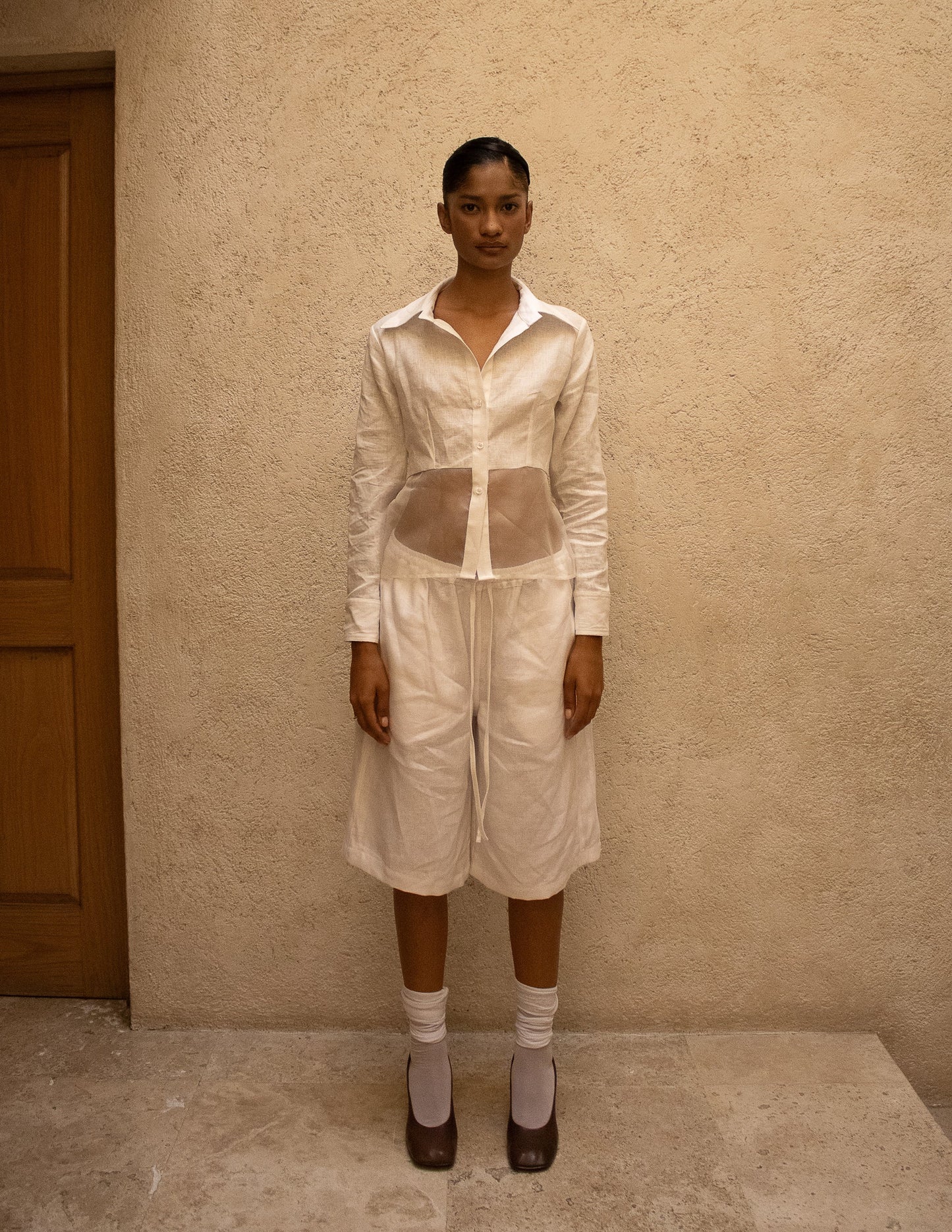Linen-Organza Shirt - A.B.L