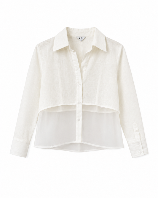 Linen-Organza Shirt - A.B.L