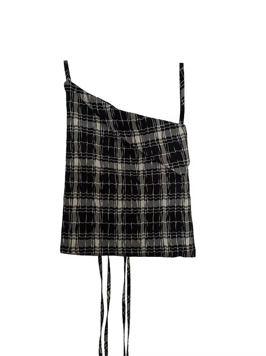 Pera Top Plaid - Hoseu (Hueso)