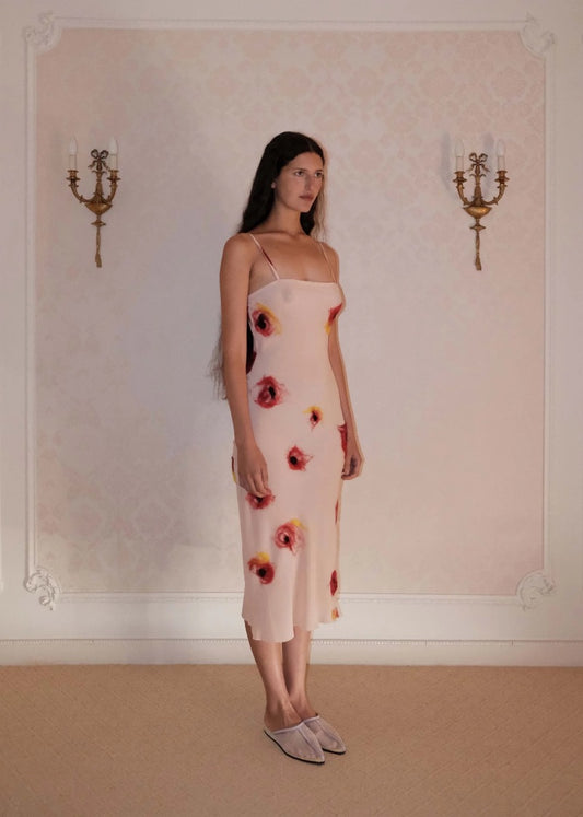 Silk Drift Dress Pink