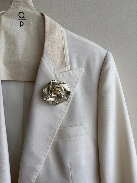 Rose Broche Silver