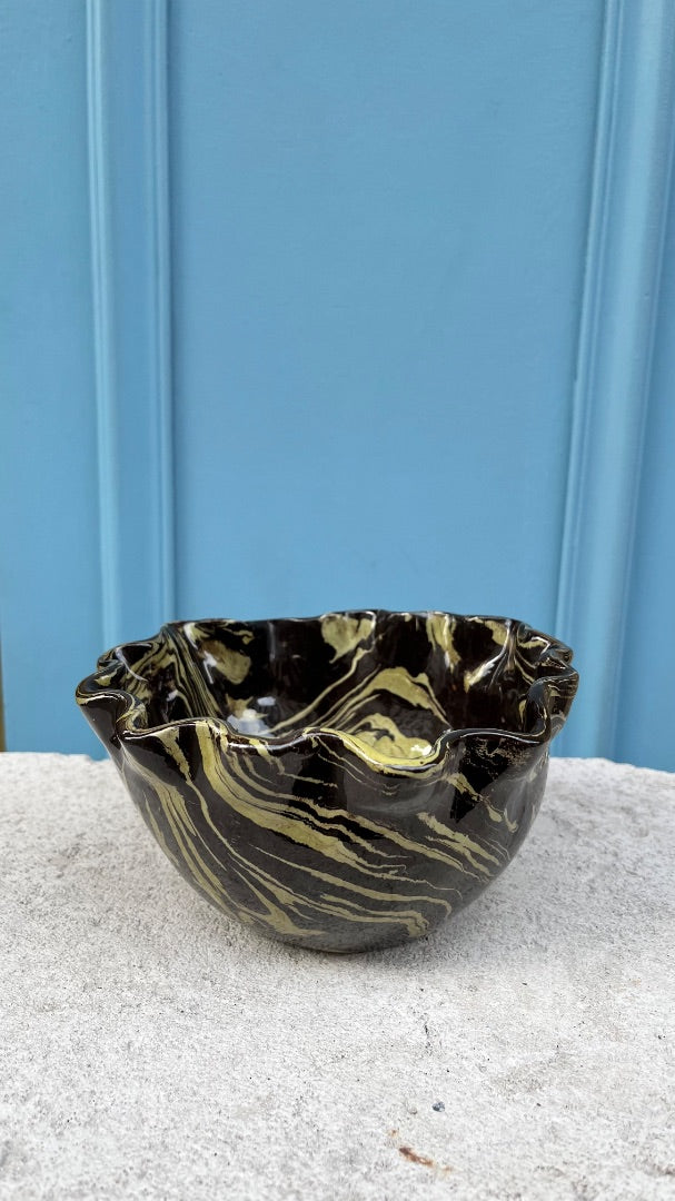 MIMI CONSIGNA  Bowl zigzag negro mediano