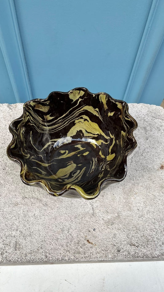 MIMI CONSIGNA  Bowl zigzag negro mediano