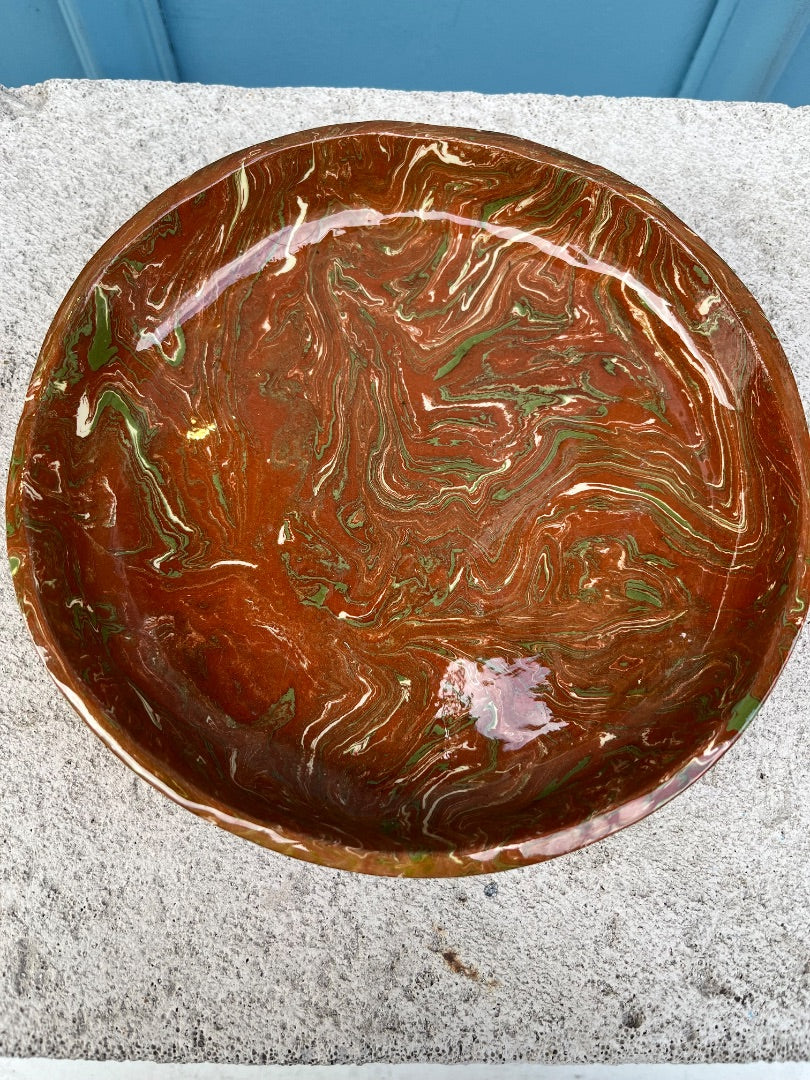 MIMI CONSIGNA  plato llano marrones  con borde