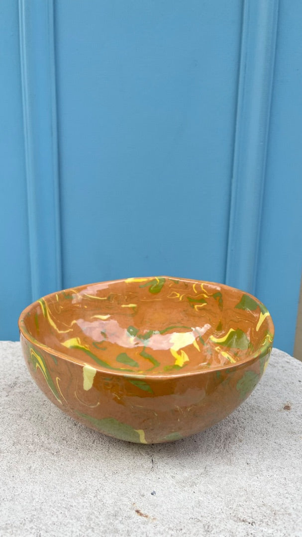 MIMI CONSIGNA  Bowl mediano verde claro con marrón
