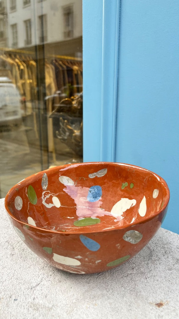 MIMI CONSIGNA  bowl mediano marrón con colores